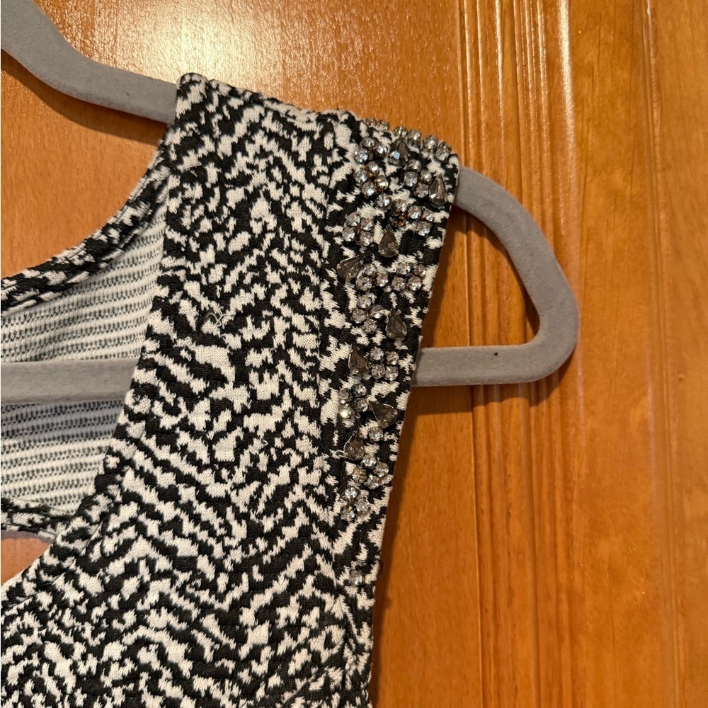 Free People Black and White Patterned Dress - Picture 3 of 7